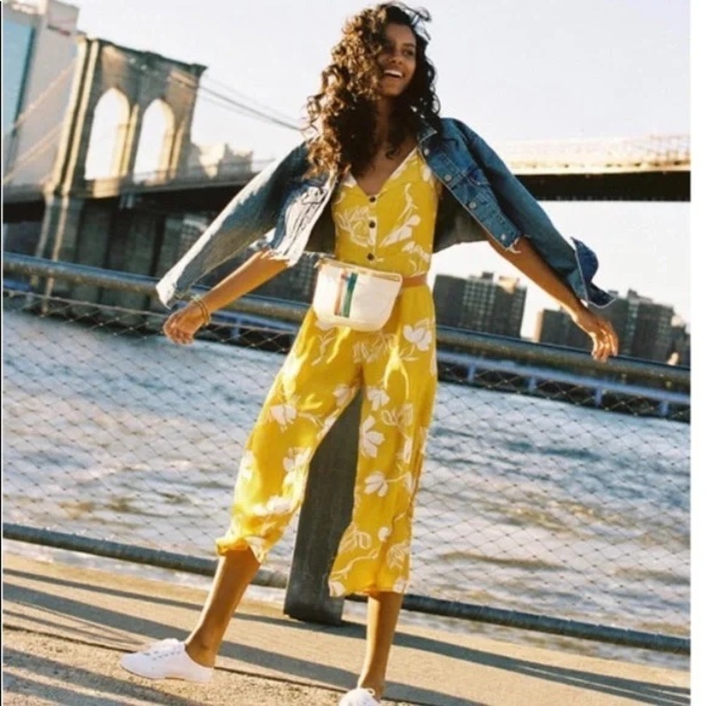 Faithfull the Brand x Anthropologie Gemma Floral Jumpsuit Size 6